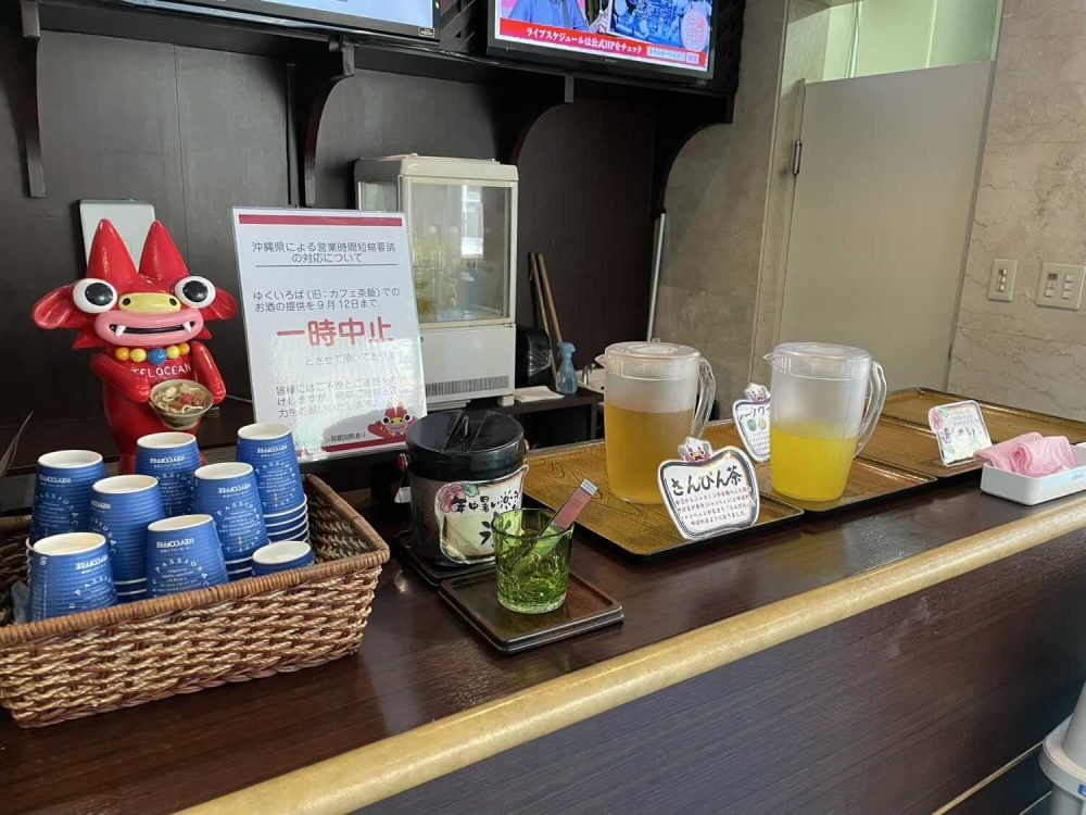 ホテルオーシャンのロビー、館内