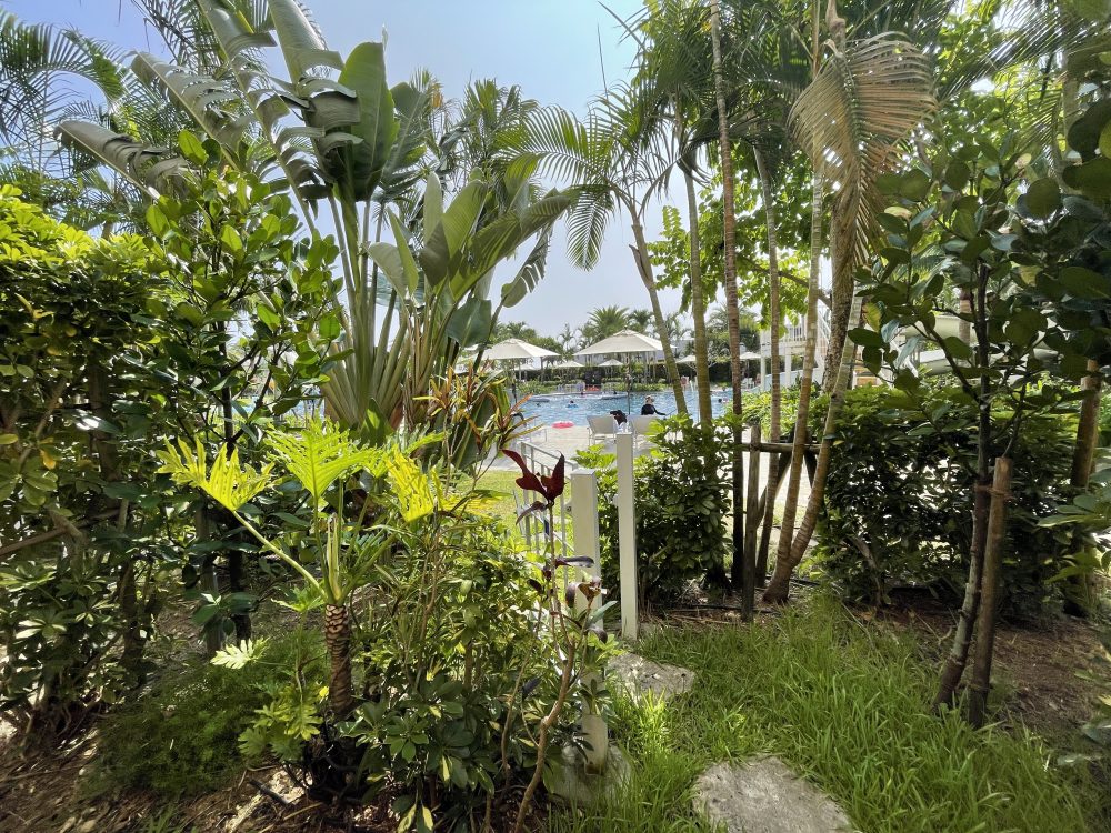 ヒルトン沖縄北谷リゾートのツインルームwith ガーデンのテラス