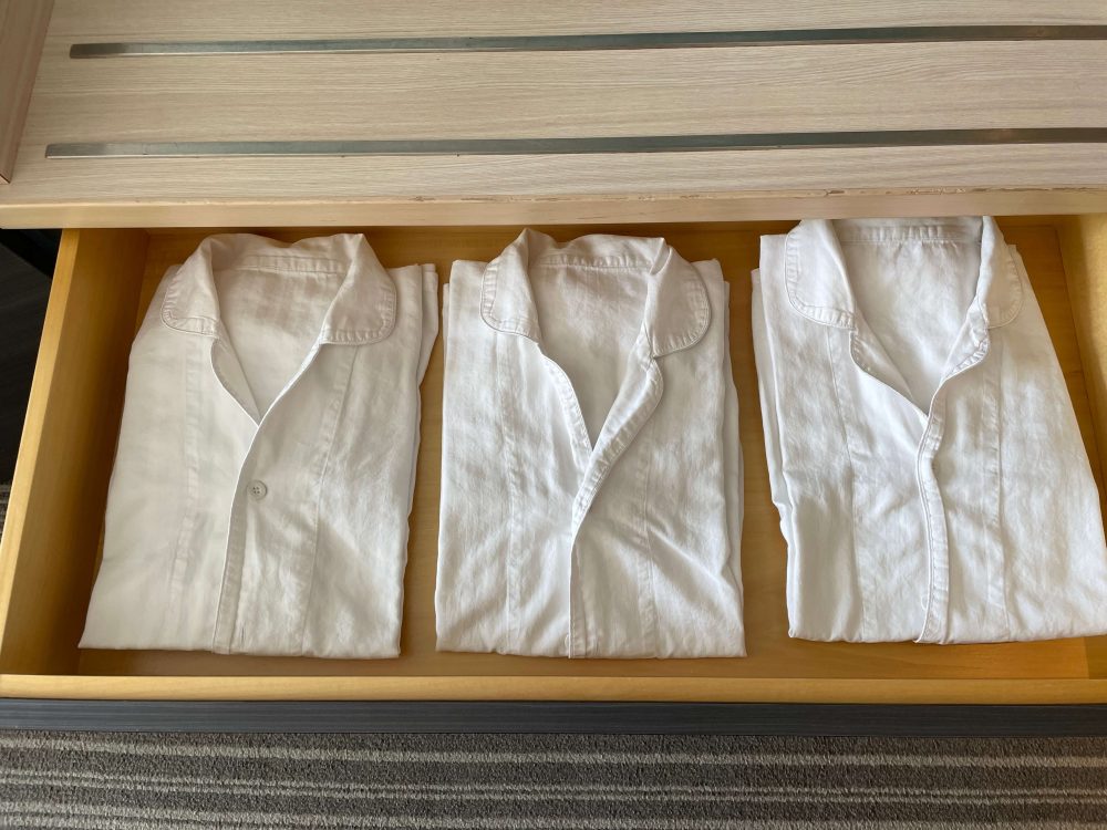 ヒルトン沖縄北谷リゾートのツインルームwith ガーデンのパジャマ