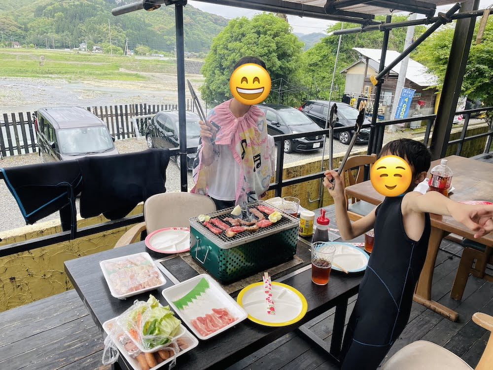 ラフティングハートでバーベキュー