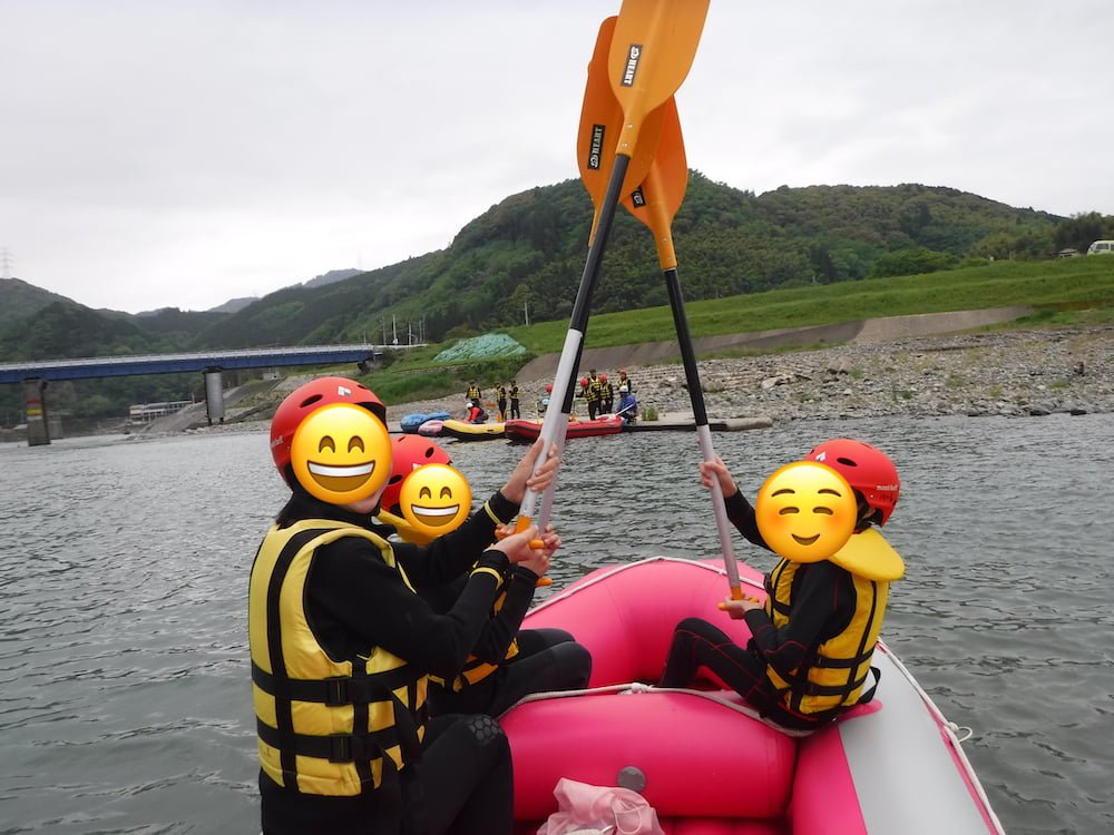 人吉市球磨川でラフティング